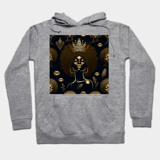 Afrocentric Queen Gold Hoodie